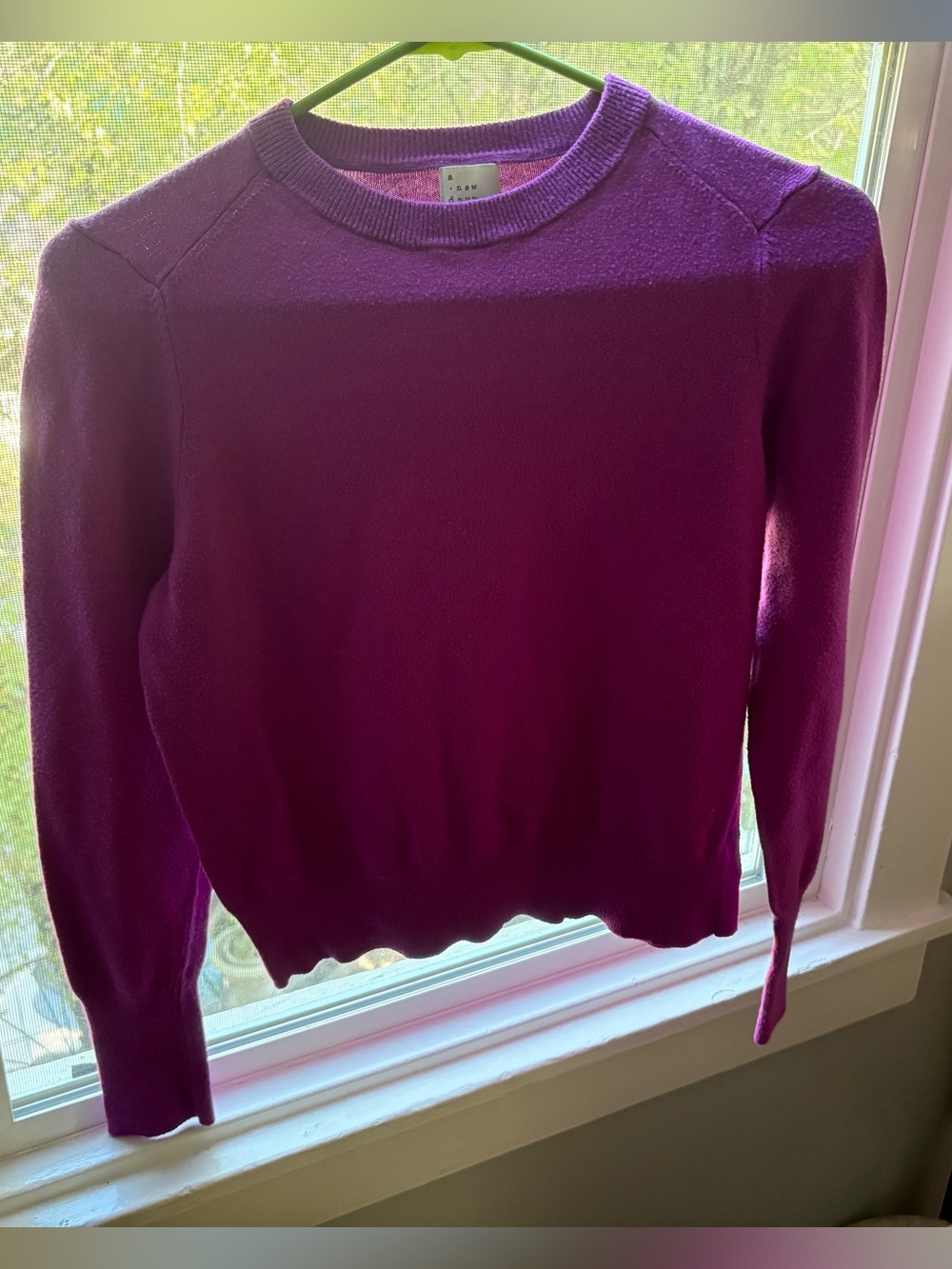 a new day Crewneck Sweater in Deep Purple